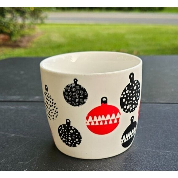 Starbucks 2016 Christmas Ornaments Red Black Ceramic Coffee Mug 16.9 Oz Tea Cup - Picture 3 of 8